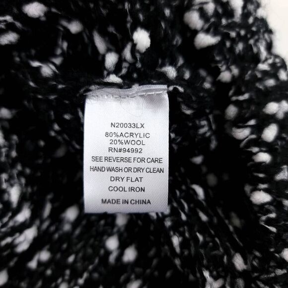 Patrizia Luca Milano Wool Turtleneck Sweater L/XL Black Knit - Picture 8 of 9